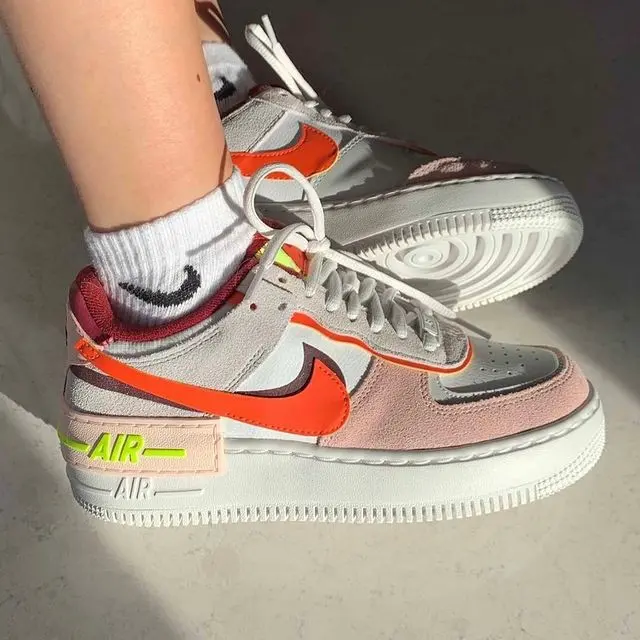 Giày Nike Wmns Air Force 1 Shadow 'Team Red Orange Pearl' CU8591-600 - Ảnh 7