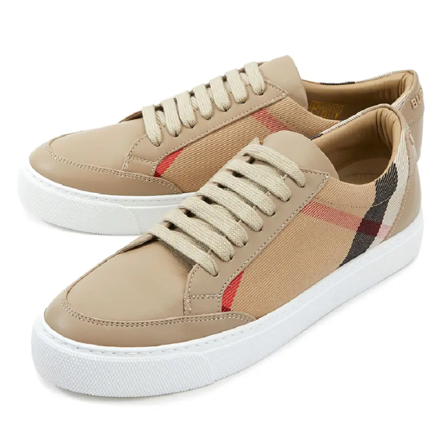 Giày Burberry House Check Cotton And Leather 'Tan' 80243301 - Ảnh 3