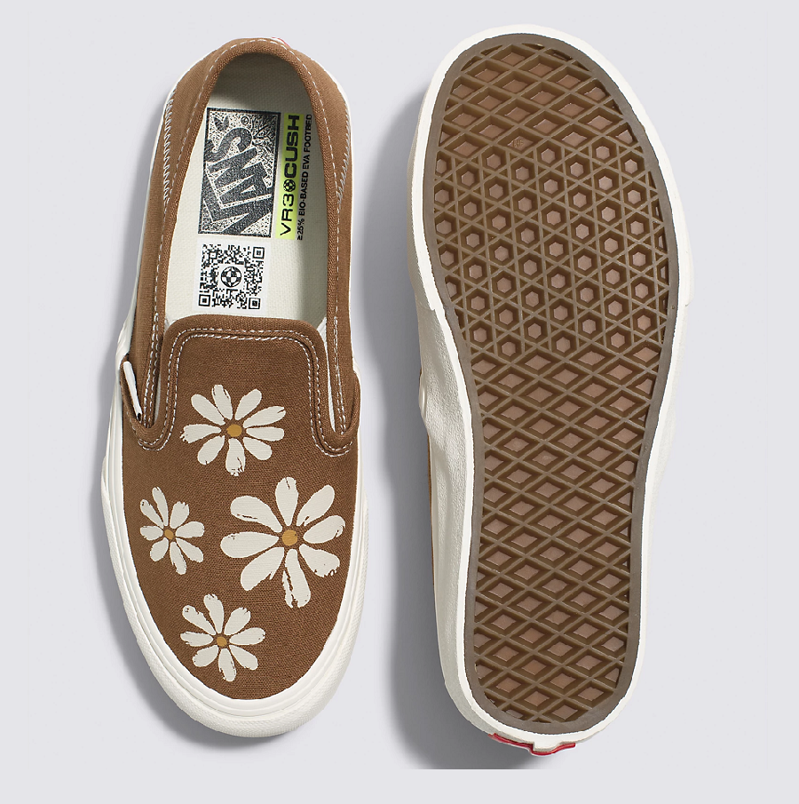 Giày Vans Floral Slip-on VR3 SF 'Brown' VN0A4BX8BRO - Ảnh 3