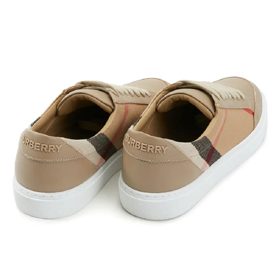Giày Burberry House Check Cotton And Leather 'Tan' 80243301 - Ảnh 4