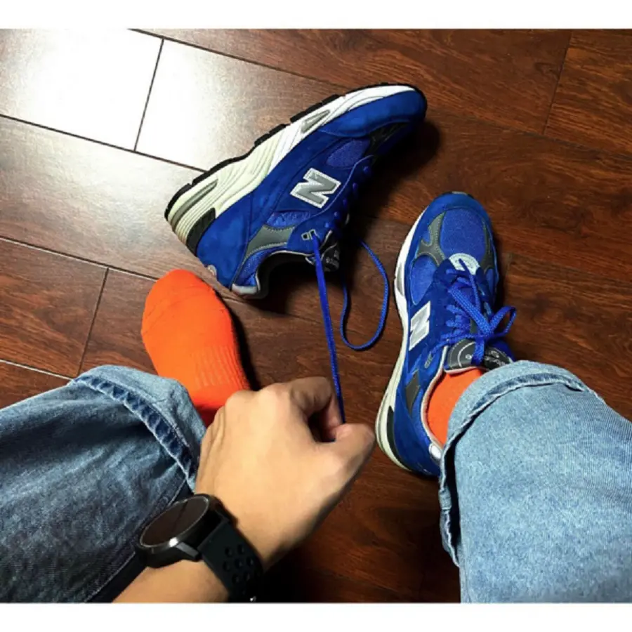 Giày New Balance 991 Made In England ‘Royal Blue’ M991BLE - Ảnh 3