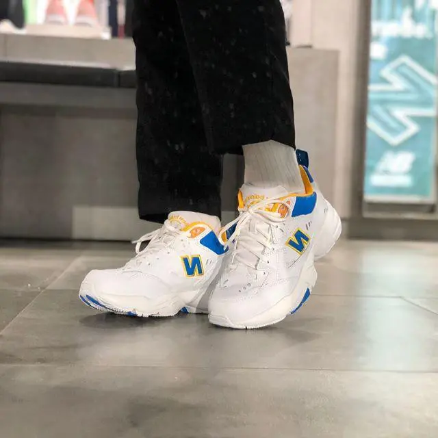 Giày New Balance 608 'Navy White Yellow' WX608WP1 - Ảnh 4