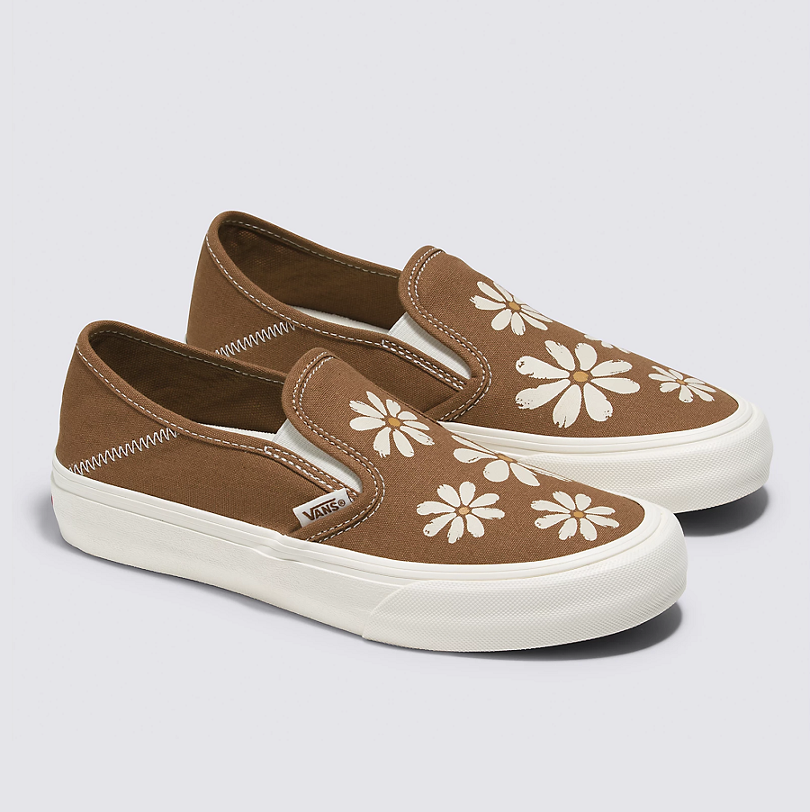 Giày Vans Floral Slip-on VR3 SF 'Brown' VN0A4BX8BRO - Ảnh 2