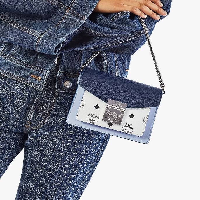 Túi MCM Patricia Cross Body Bag Color Block Visetos MWRAAPA06VW001 - Ảnh 4