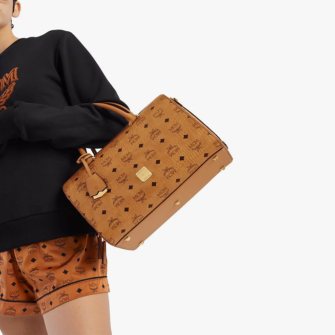 Túi MCM Essential Boston Bag 'Cognac' MWBAASE01CO001 - Ảnh 5