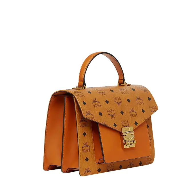 Túi MCM Patricia Pocket Satchel in Visetos MWE8SPA67CO001 - Ảnh 5