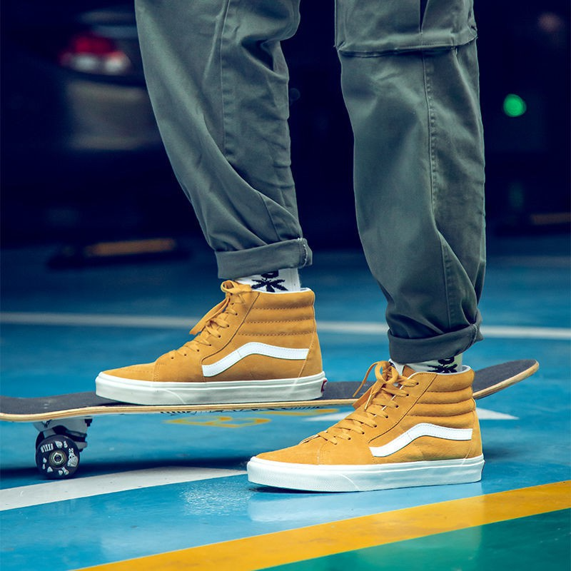 Giày Vans Pig Suede SK8-Hi Skate High 'Honey Gold' VN0A4BV618Z - Ảnh 2