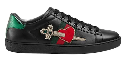 Giày Gucci Ace Leather Embroidered Sneaker 472990-A38G0-1283