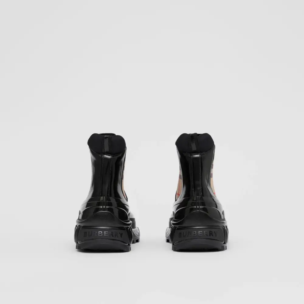 Alternative view of Giày Burberry Vintage Check Detail Coated Canvas Chelsea Boots 80218011
