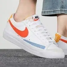 Giày Nike Blazer Low 77 White Orange Lifestyle Shoes DC4769-105 - Ảnh 6