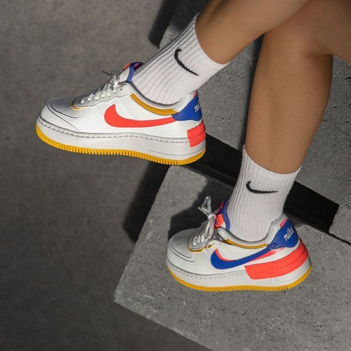 Giày Nike Wmns Air Force 1 Shadow 'White Crimson Blue' CI0919-105 - Ảnh 8