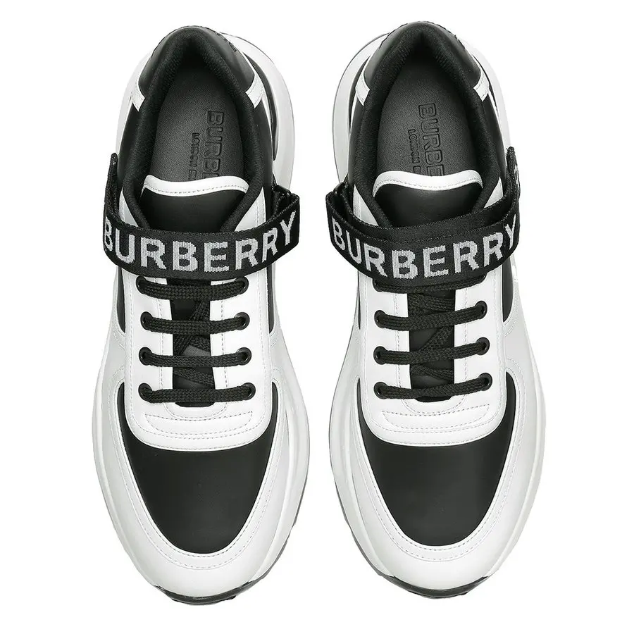 Giày Burberry Nylon and Logo Detail Black White 8009801 - Ảnh 5