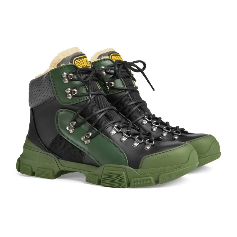 Alternative view of Giày Gucci Flashtrek High 'Black Green' 548714-D6090-1087
