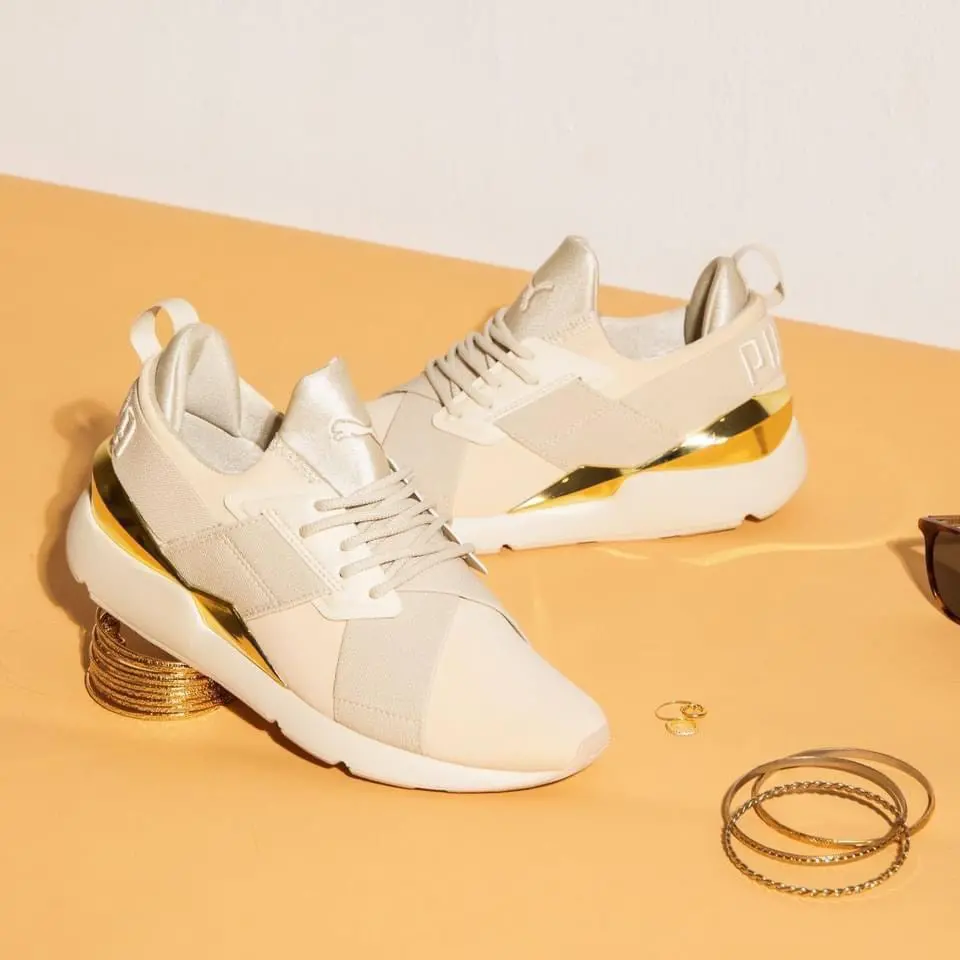 Giày Puma Wmns Muse Metal 'Birch Metallic Gold' 367047-05 - Ảnh 5