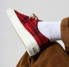 Giày Converse Skid Grip Low 'Twisted Plaid Haute Red' 169219C - Ảnh 3