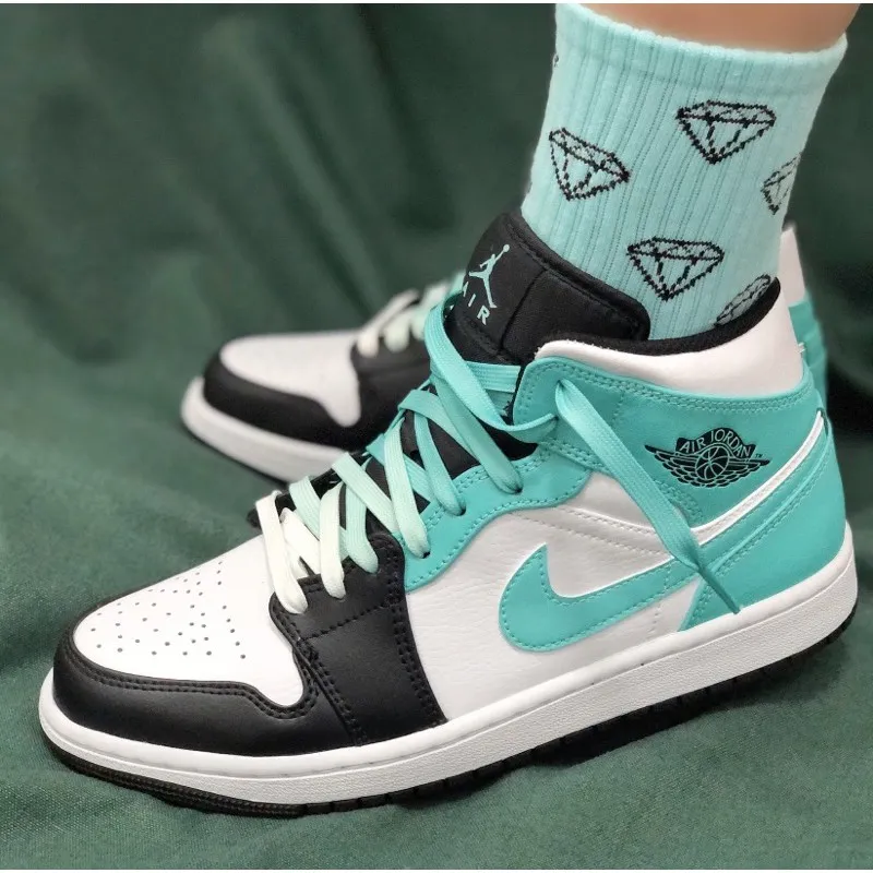 Giày Nike Air Jordan 1 Mid GS 'Tropical Twist' 554725-132 - Ảnh 3