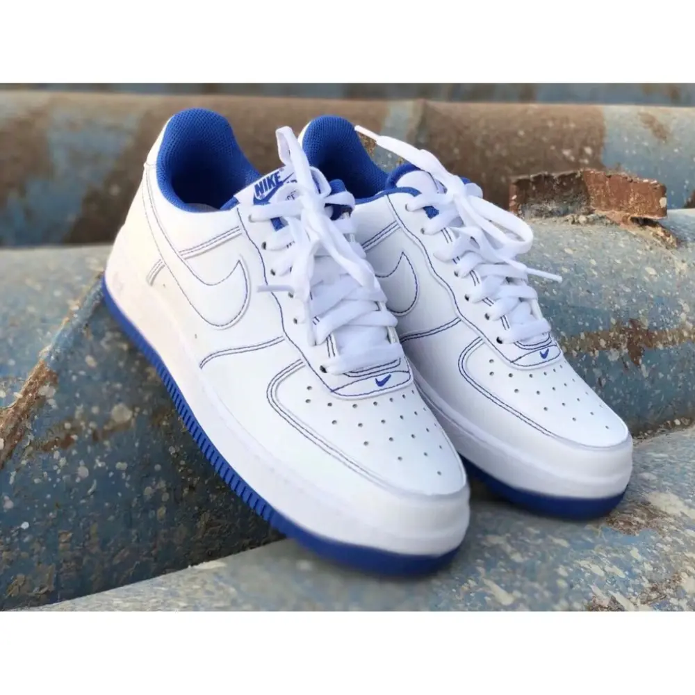 Giày Nike Air Force 1 '07 'Contrast Stitch White Game Royal' CV1724-101 - Ảnh 7