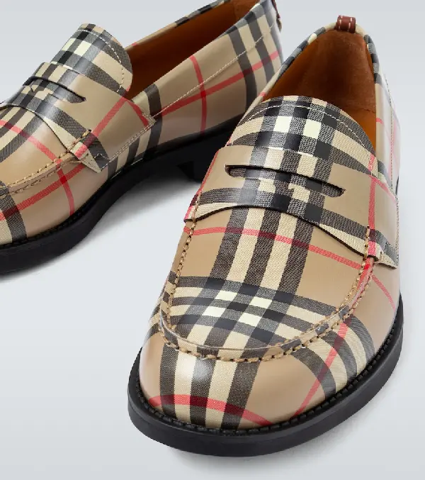 Giày BURBERRY The 1983 Check Link Loafer Vintage Forest Green with Chain 4078539 - Ảnh 6