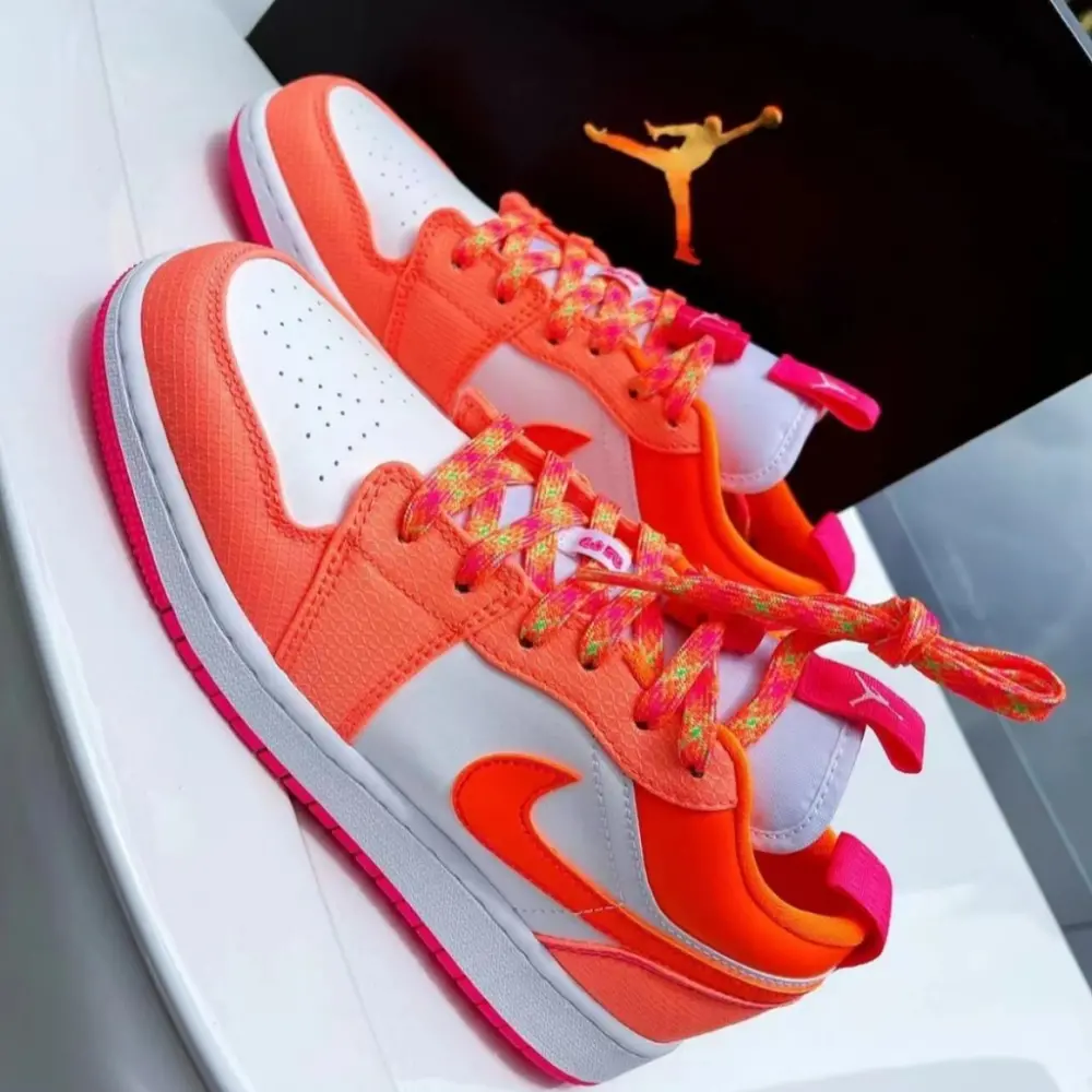 Giày Nike Air Jordan 1 Low Utility GS 'Pink' DJ0530-801 - Ảnh 5