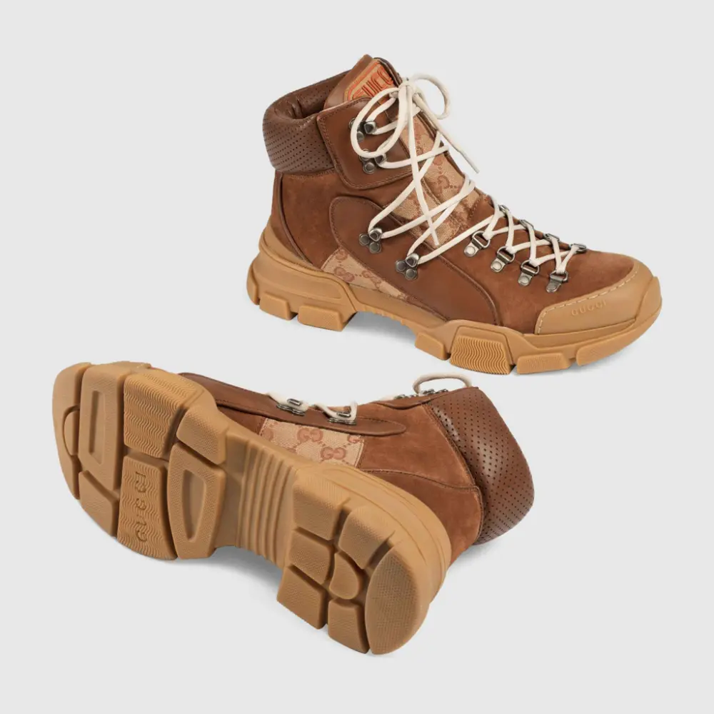 Giày Gucci Leather Original GG Trekking Boot 521679-0P310-2590 - Ảnh 3
