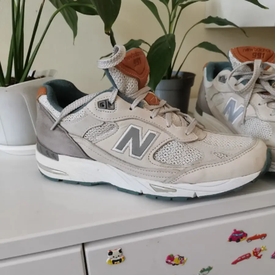 Giày New Balance Wmns 991 Made In England ‘Light Grey’ W991NBG - Ảnh 5