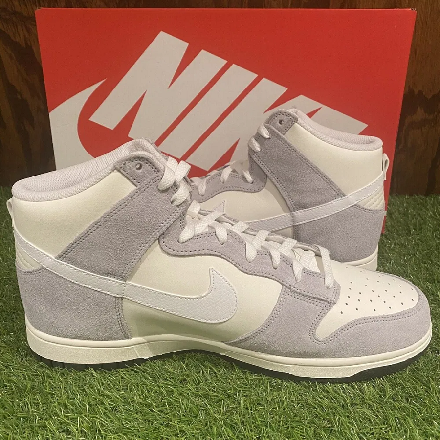 Giày Nike Dunk High Retro Sail Pure Platinum Black White DZ4515-100 - Ảnh 4