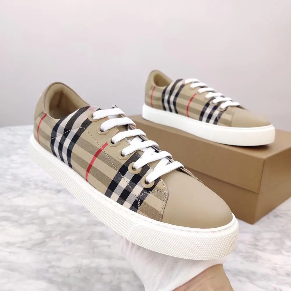 Giày Burberry Vintage Check Leather Beige 80172491 - Ảnh 3