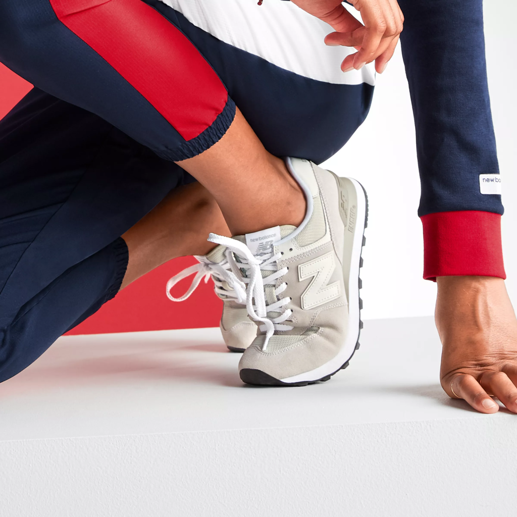 Giày New Balance Wmns 574 Light Grey WL574CA - Ảnh 4