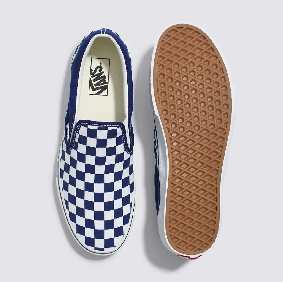 Alternative view of Giày Vans Classic Slip-on Checkerboard 'Beacon Blue' VN000BVZBYM