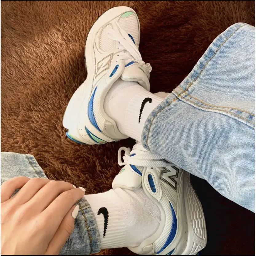 Giày New Balance White Blue ML2002RW - Ảnh 3
