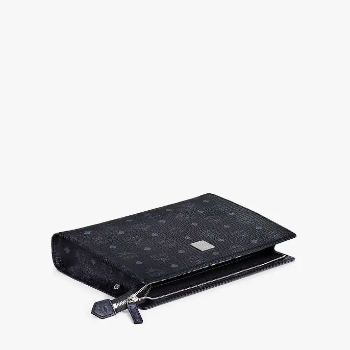 Túi MCM Zip Pouch Visetos 'Black' MXZ8SVI70BK001 - Ảnh 3