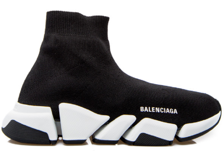 Giày Balenciaga Man Black And White Speed 2.0 Sneakers 617239 W2DB2 1015