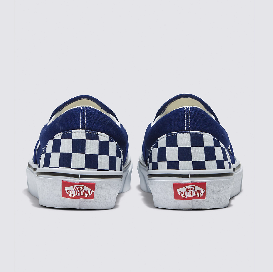 Giày Vans Classic Slip-on Checkerboard 'Beacon Blue' VN000BVZBYM - Ảnh 3