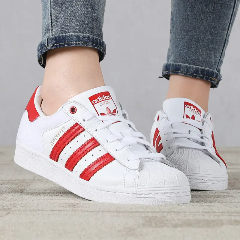 Giày Adidas Superstar 'Velcro Patches White Scarlet' FY3117 - Ảnh 4