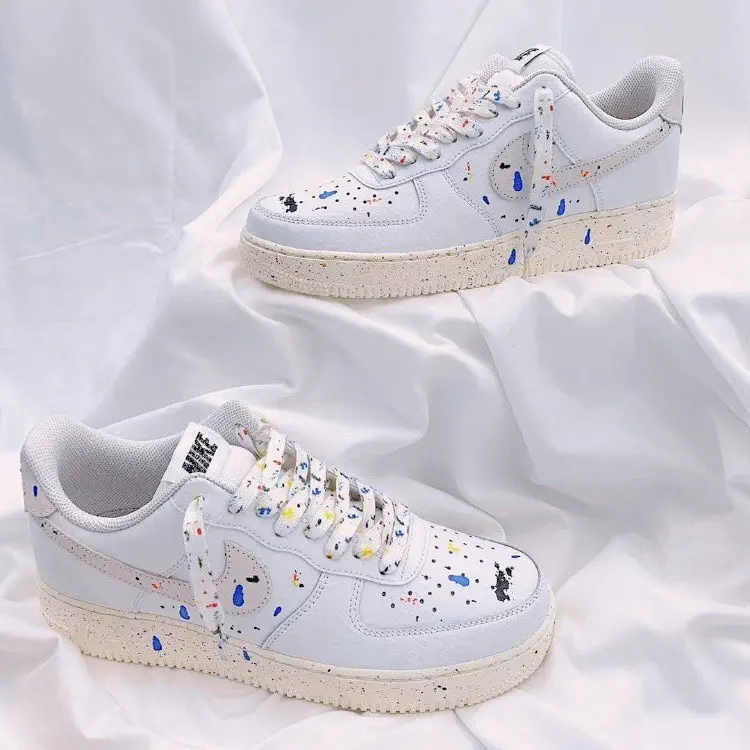 Giày Nike Air Force 1 LV8 3 GS 'Paint Splatter - White' DJ2598-100 - Ảnh 4