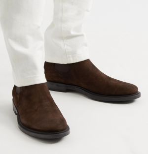 Alternative view of Giày Tod’s Suede Chelse Boots in Brown XXM62C00P20RE0S800