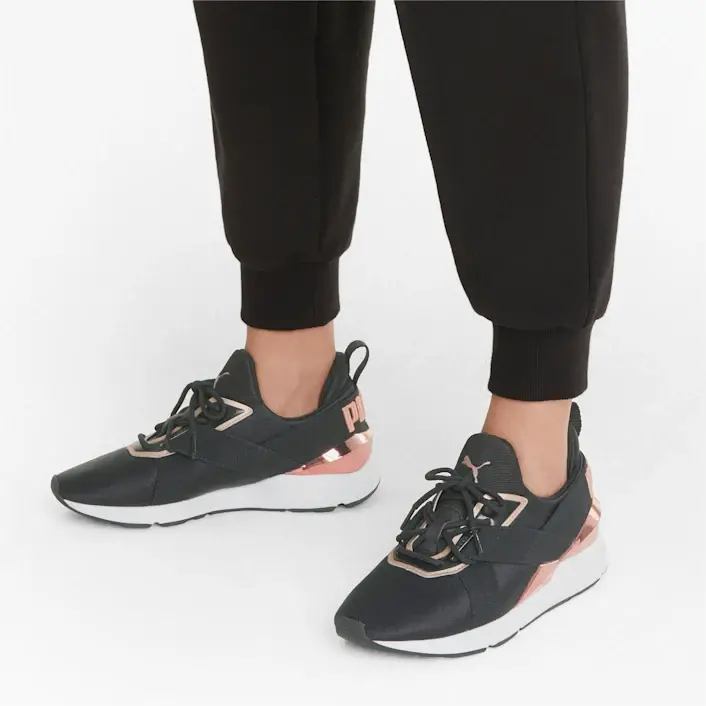 Alternative view of Giày Puma Wmns Muse X3 'Black Metallic Pink' 375131-01