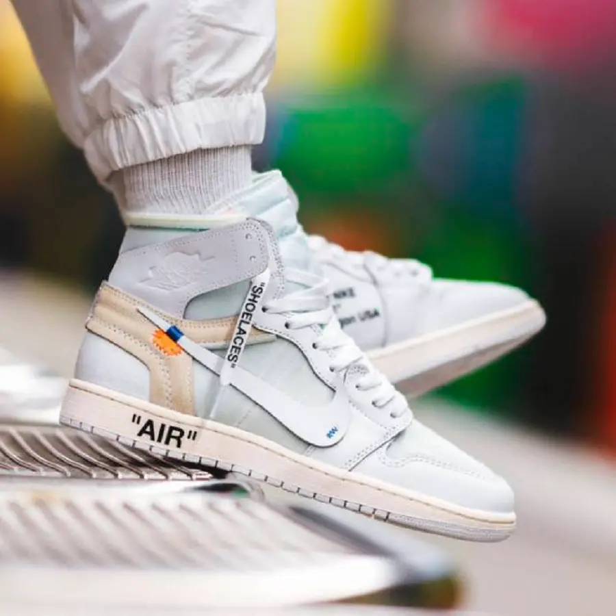 Alternative view of Giày Nike Jordan 1 Retro High Off-White White AQ0818-100