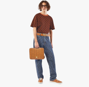 Alternative view of Túi MCM Medium 13" iPad Case In Visetos Original Cognac MXEAAVI03CO001