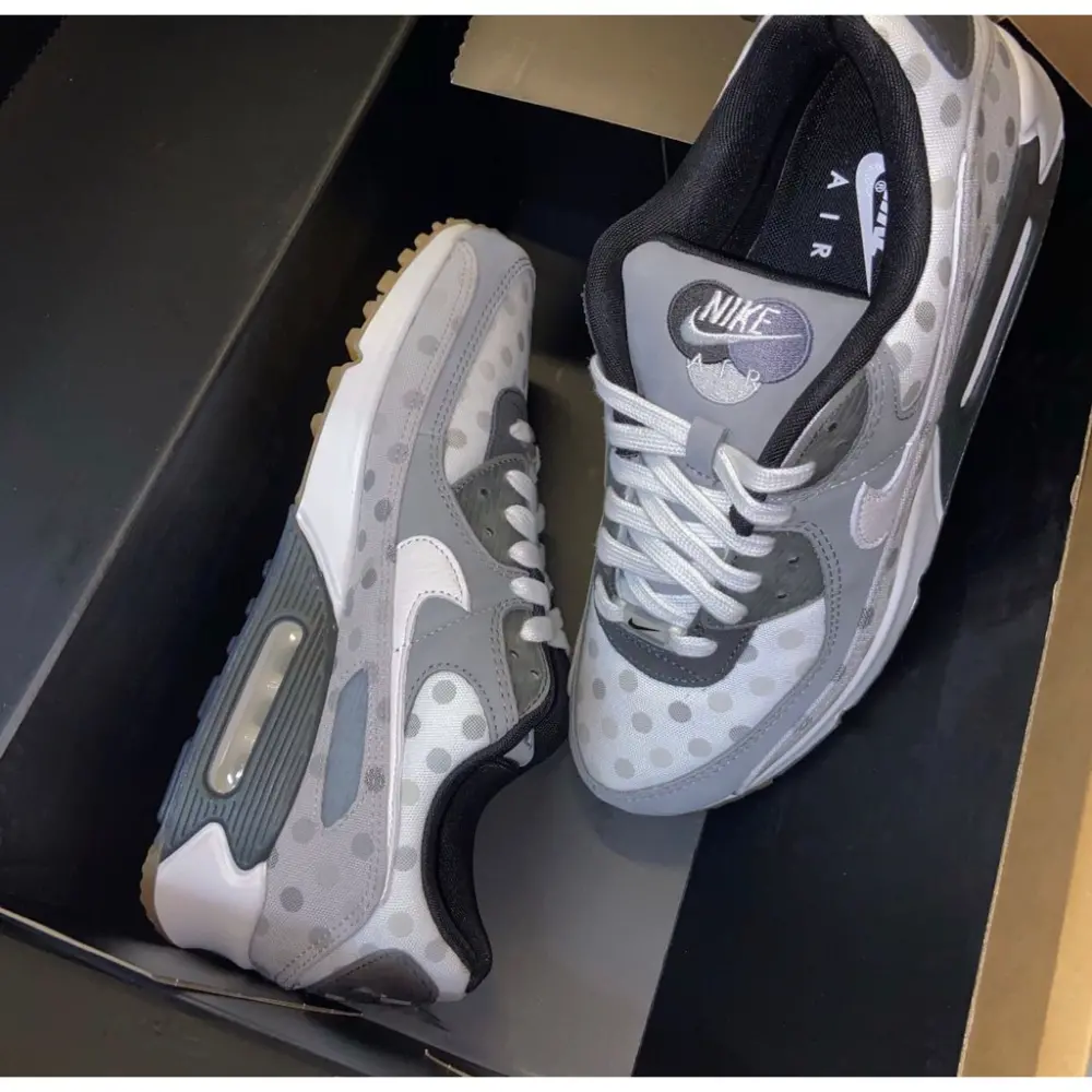 Giày Nike Air Max 90 NRG 'Venn Diagram Grey Fog Polka' CZ1929-100 - Ảnh 5