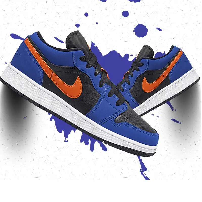 Giày Nike Air Jordan 1 Low GS 'Rush Blue' 553560-480 - Ảnh 4