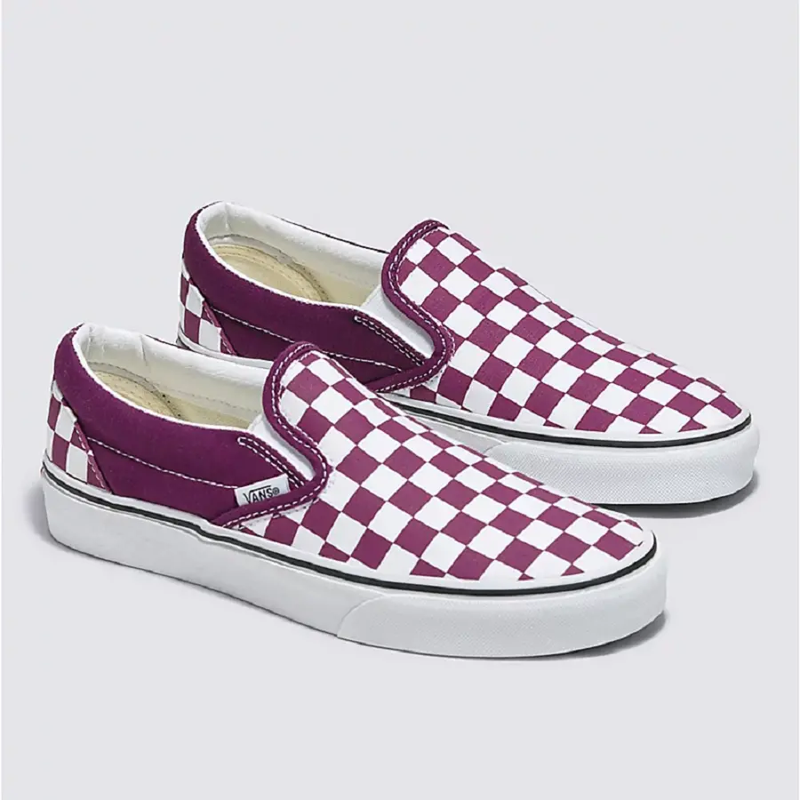Alternative view of Giày Vans Classic Slip-on Checkerboard 'Purple' VN000BVZDRV