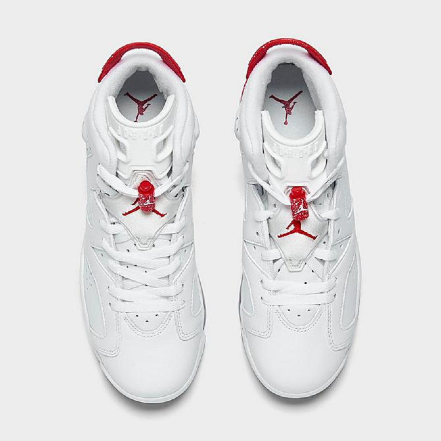 Giày Nike Air Jordan 6 Retro Red Oreo GS 'White Red' 384665-162 - Ảnh 5