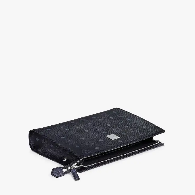 Túi MCM Standing Wristlet Zip Pouch in Visetos 'Original' MXZBSVI14BK001 - Ảnh 3