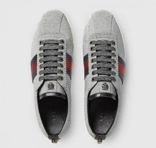 Giày Gucci Wmns Web Sneaker 'Glitter Studs' 419544-KW040-8162 - Ảnh 3