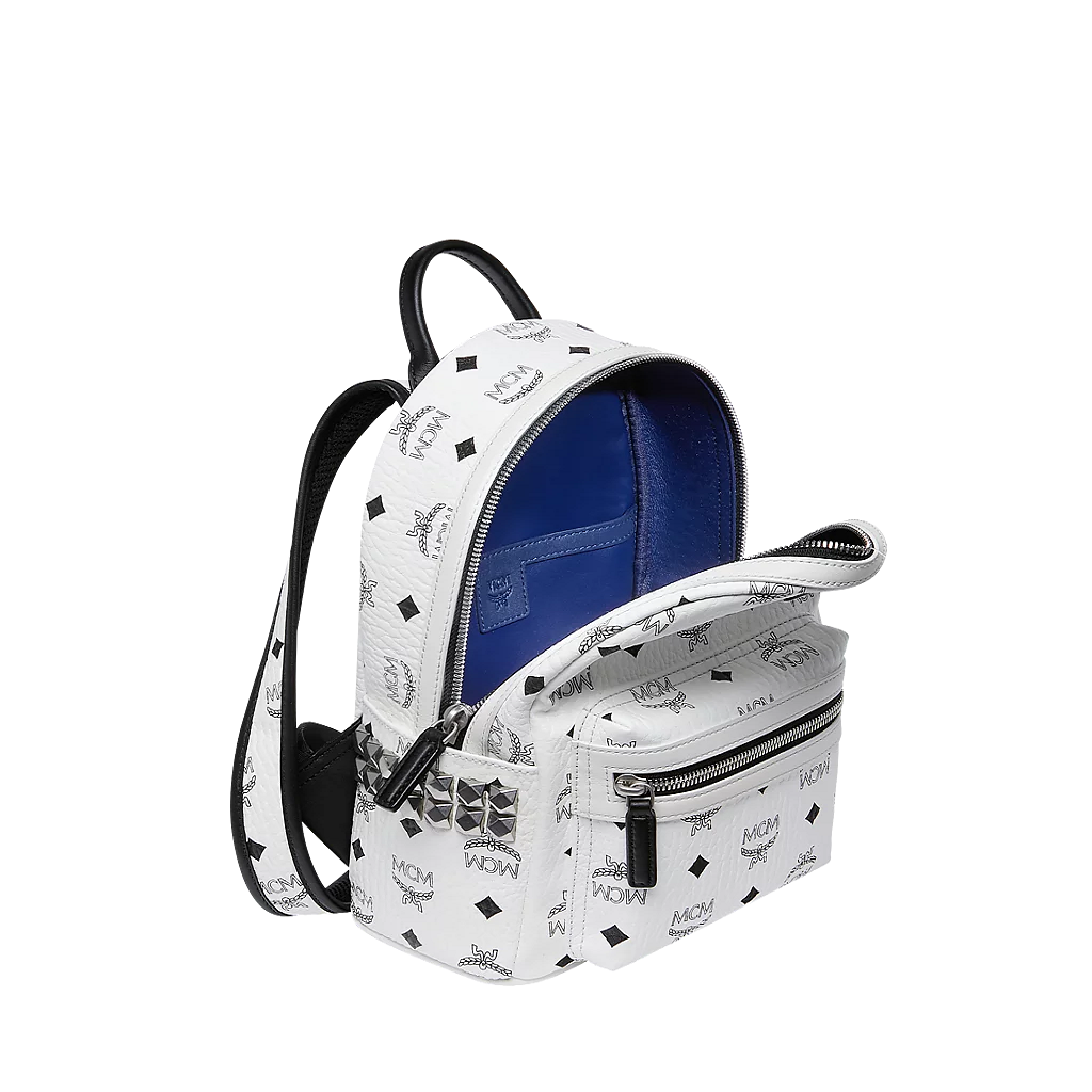 Balo MCM Stark Side Studs Backpack in Visetos MMK6SVE41WT001 - Ảnh 2