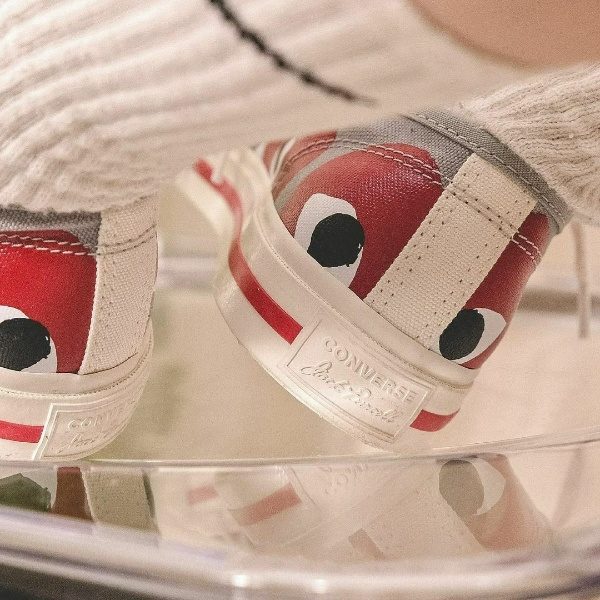 Giày Converse CDG PLAY x Jack Purcell Drizzle 'Red' 171260C - Ảnh 5