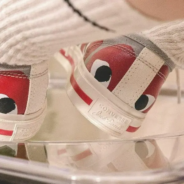 Giày Converse CDG PLAY x Jack Purcell Drizzle 'Red' 171260C - Ảnh 5