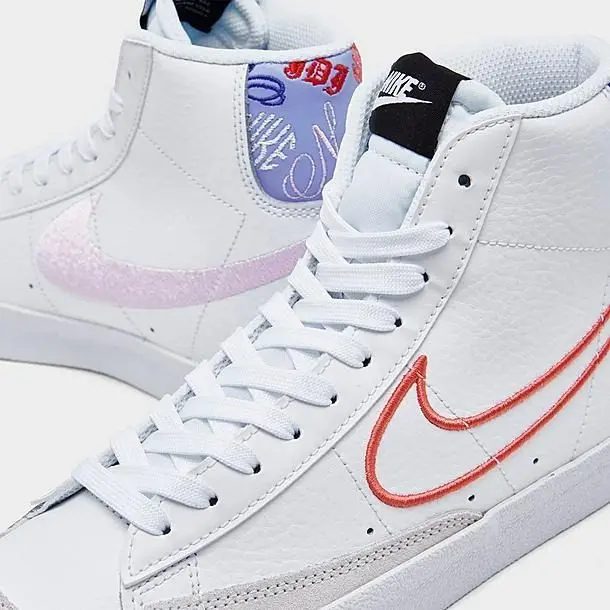Alternative view of Giày Nike Blazer Mid '77 SE GS 'White Magic Ember' DJ0265-100