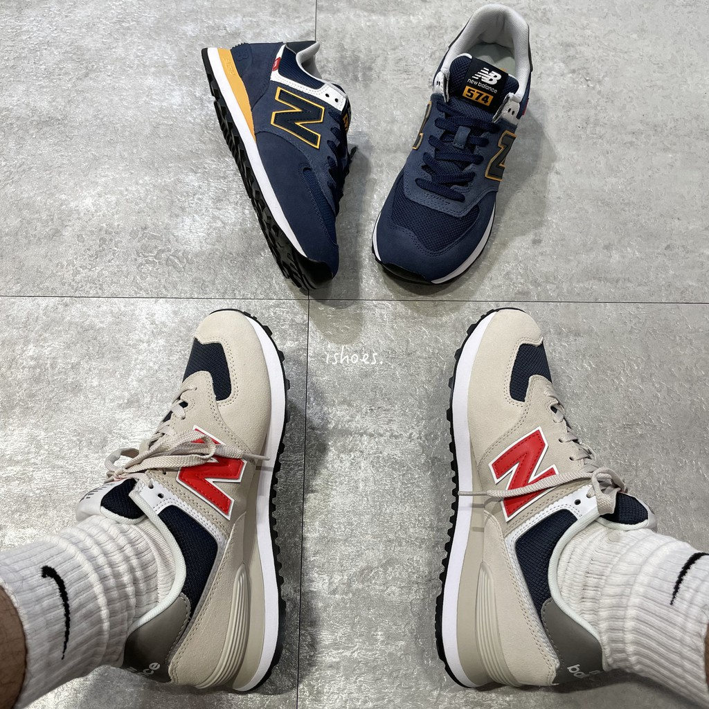 Giày New Balance 574 'Beige Red Blue' ML574SJ2 - Ảnh 4